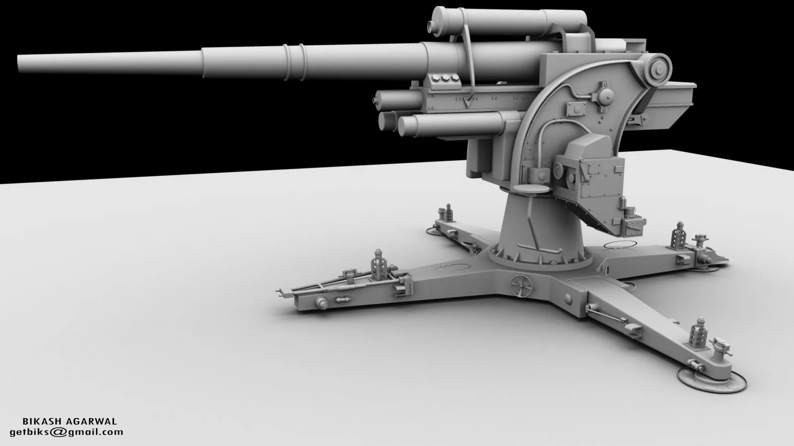 52518 88mm flak gun display