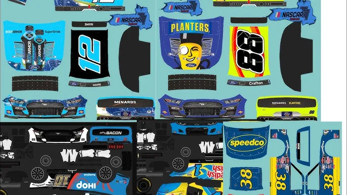 52598 nascar diecast template overview