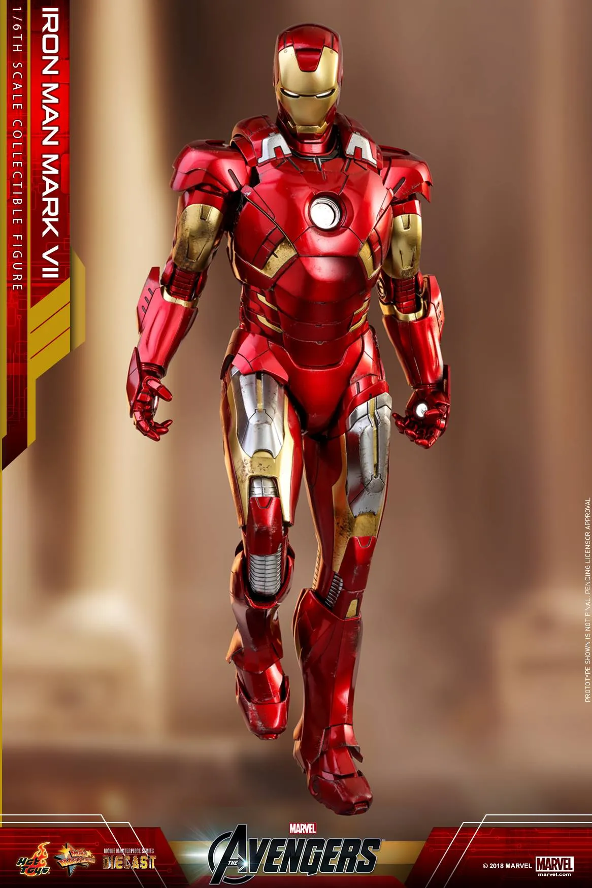 52730 hot toy iron man mark7 diecast light up
